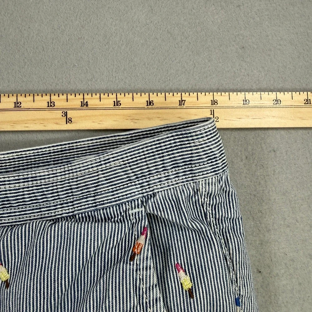 Superdry Chino Short Mens 34 Blue White Sun Scorched Popsicle Regular Fit Casual